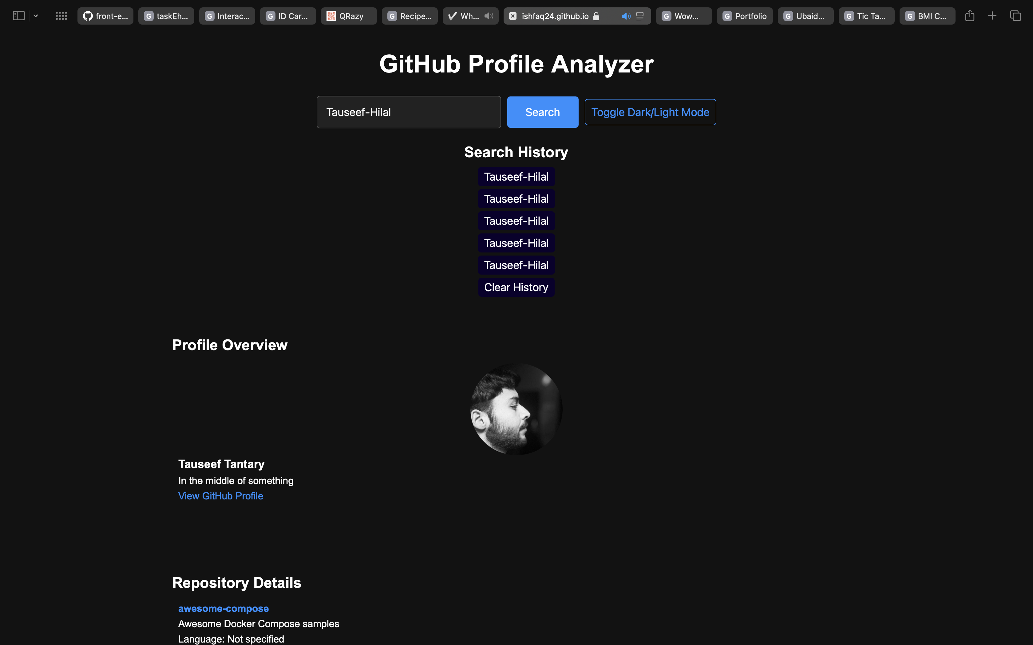 GithubProfileAnalyzer